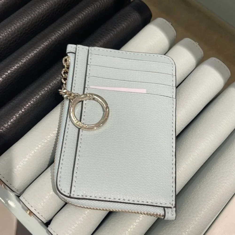 Kate Spade Darcy Medium L-Zip Card Holder Blue Glow - Picture 2 of 13